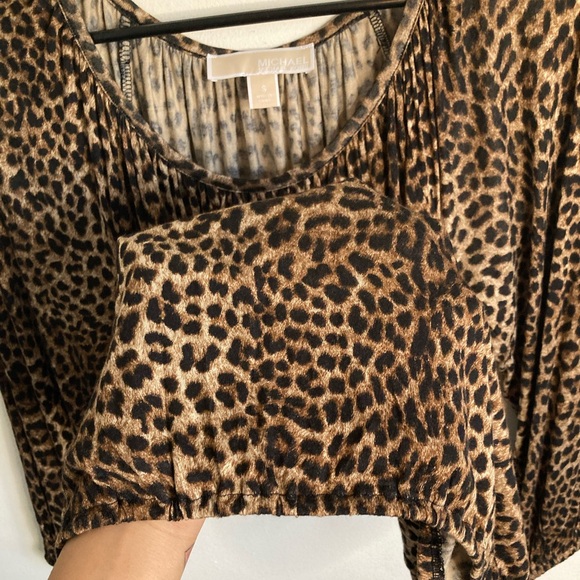 Michael Kors Leopard Print Long Sleeve Blouse - Picture 4 of 6